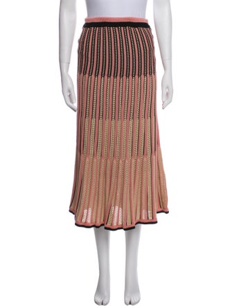 Zimmermann Striped Midi Length Skirt