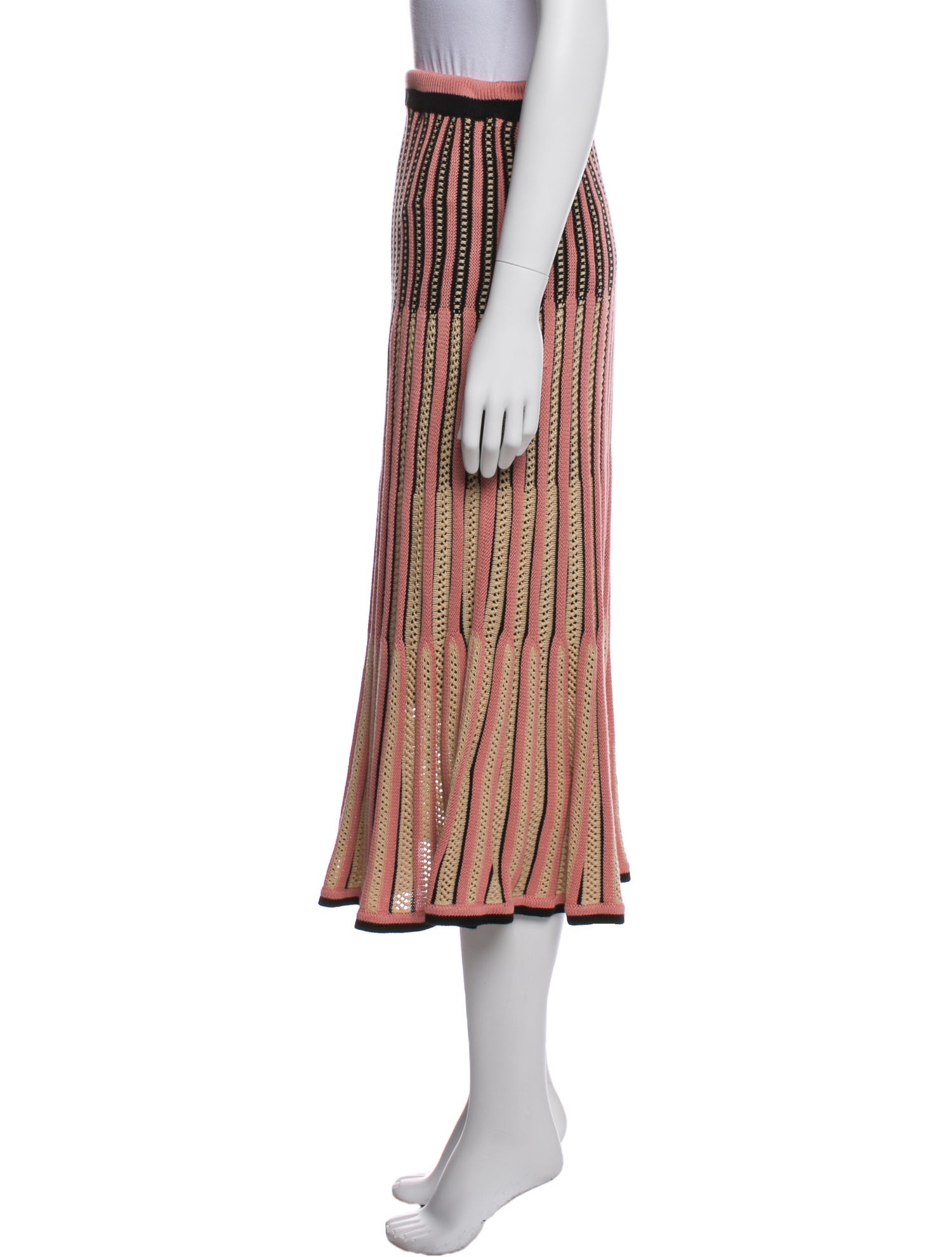 Zimmermann Striped Midi Length Skirt