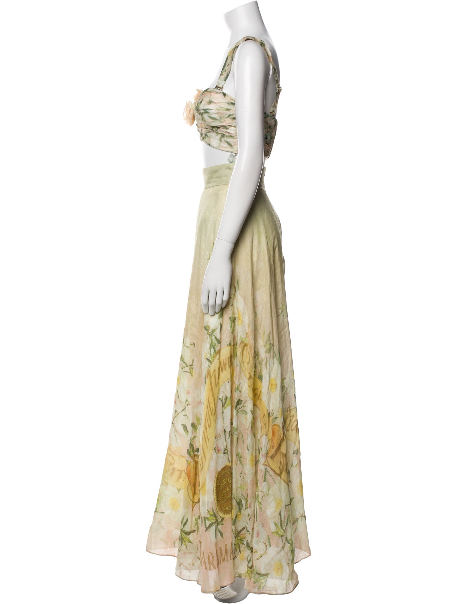 Zimmermann Linen Printed Skirt Set