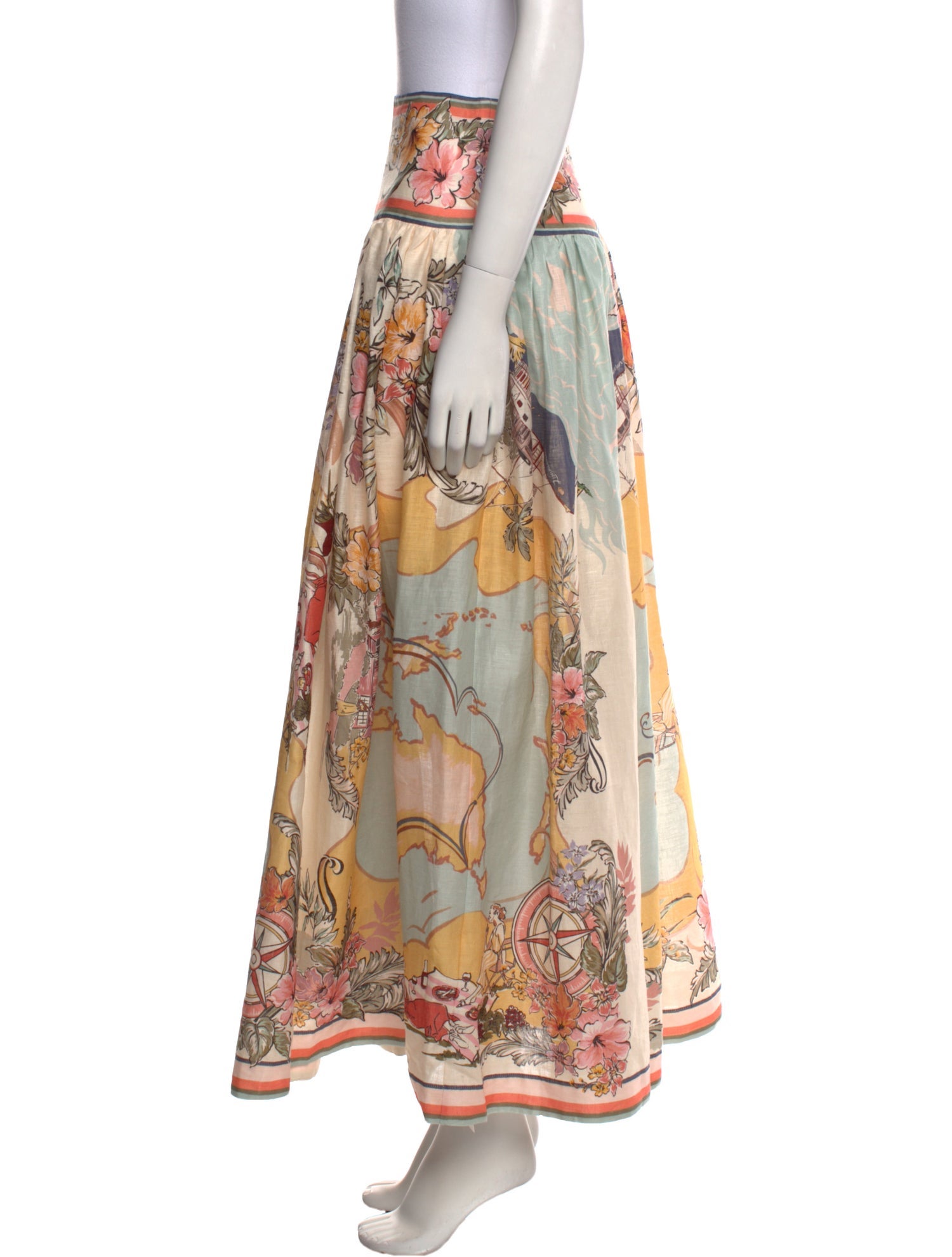 Zimmermann Linen Midi Length Skirt