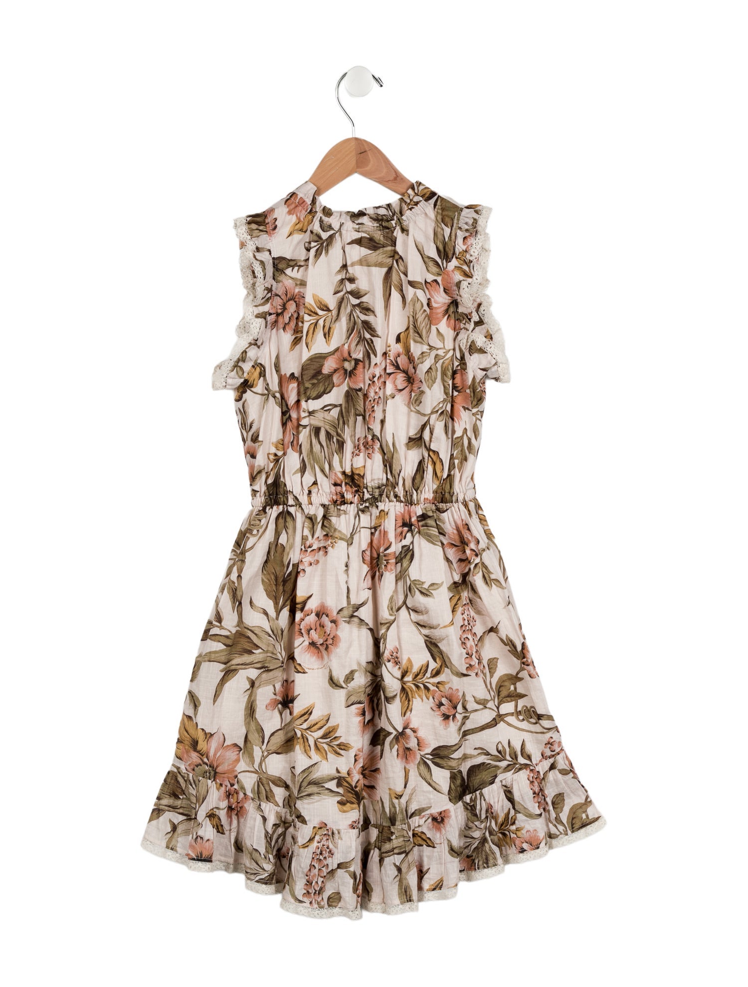 Zimmermann Girls' Floral Short Sleeve Dress