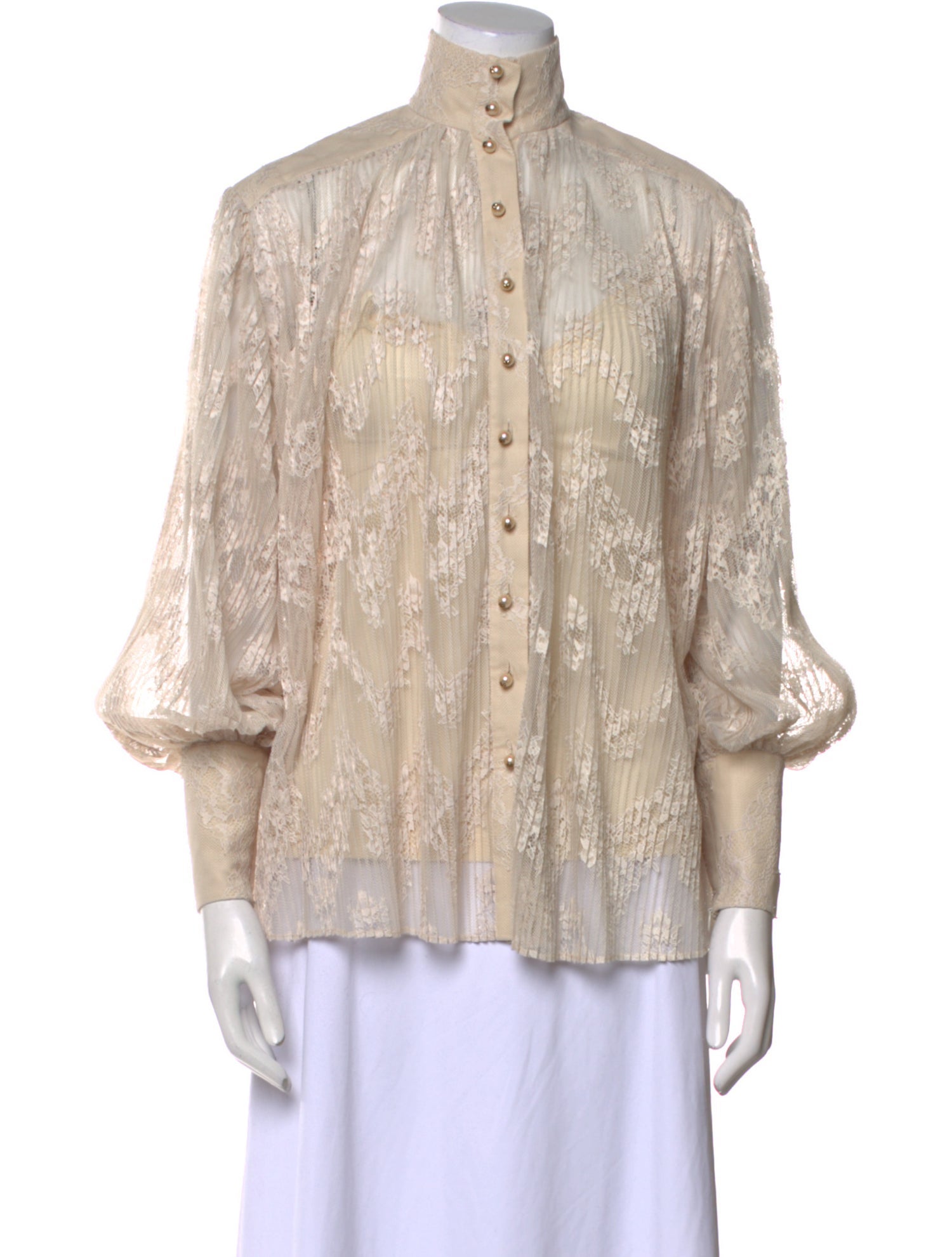 Zimmermann Silk Printed Button-Up Top w/ Tags