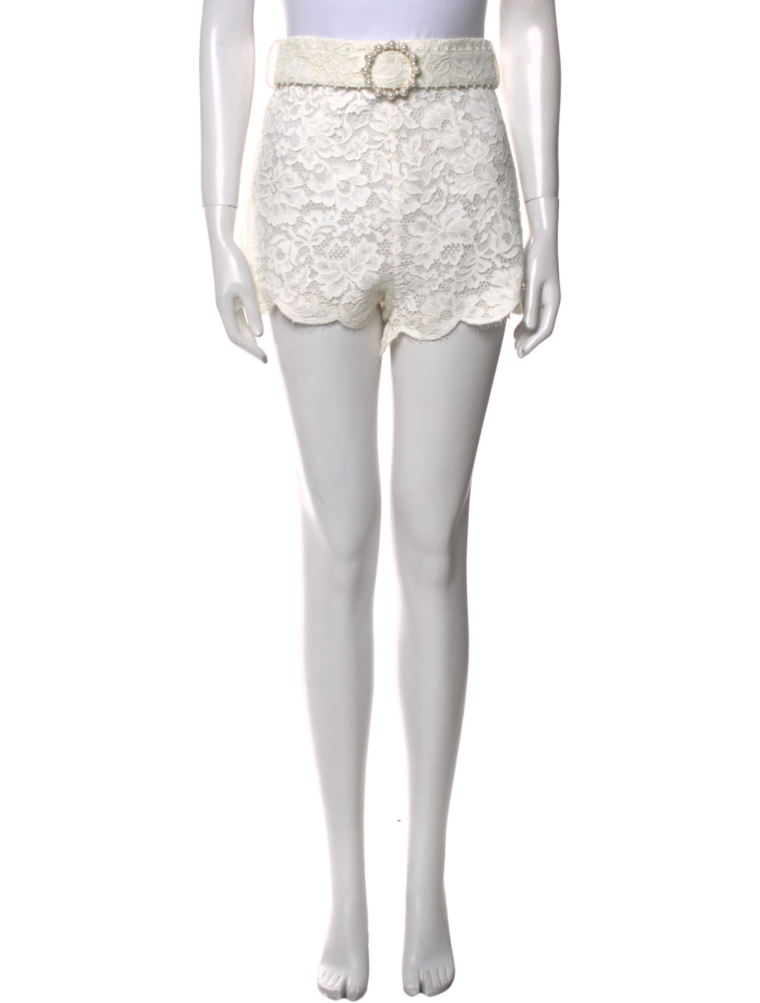 Zimmermann Lace Pattern Mini Shorts