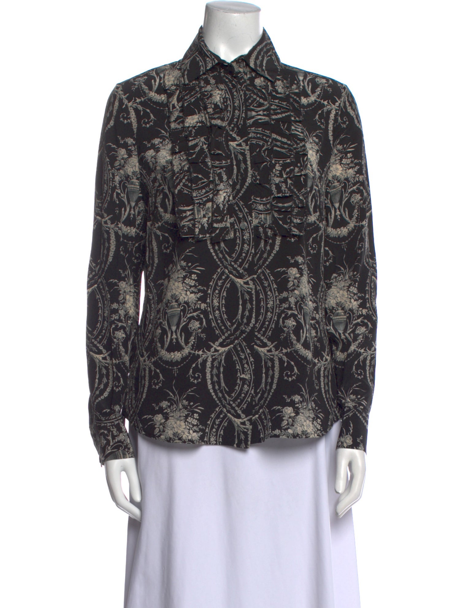 Zimmermann Silk Paisley Print Button-Up Top