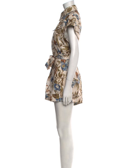Zimmermann Linen Floral Print Romper