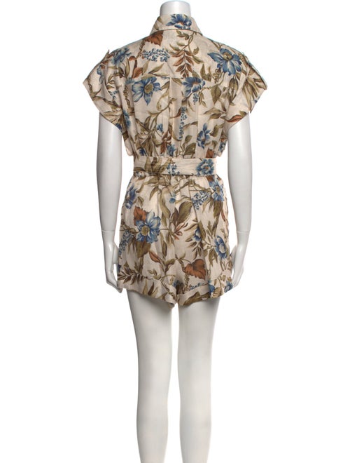 Zimmermann Linen Floral Print Romper