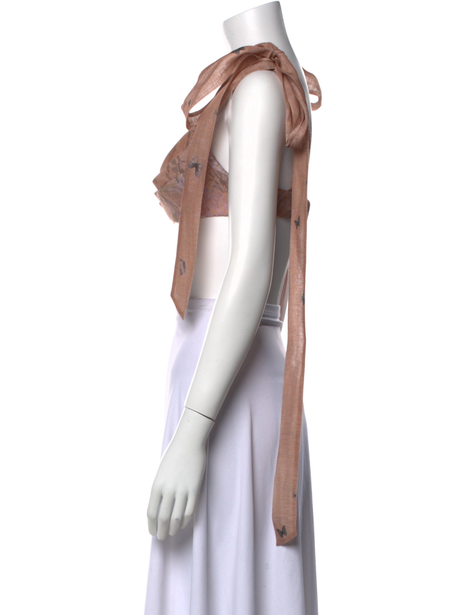 Zimmermann Linen Square Neckline Crop Top