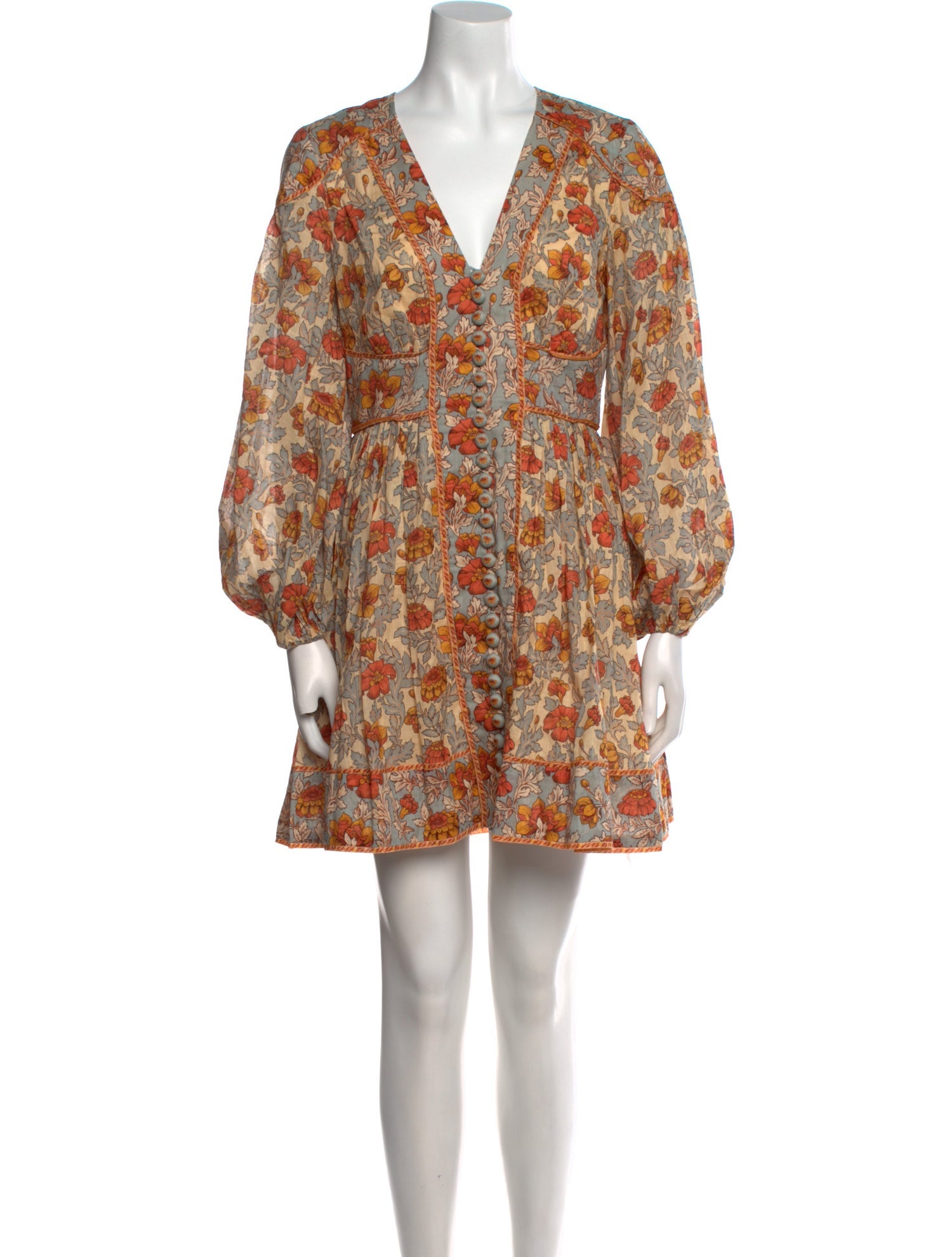 Zimmermann Floral Print Mini Dress