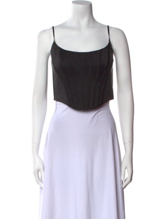 Zimmermann Silk Square Neckline Crop Top