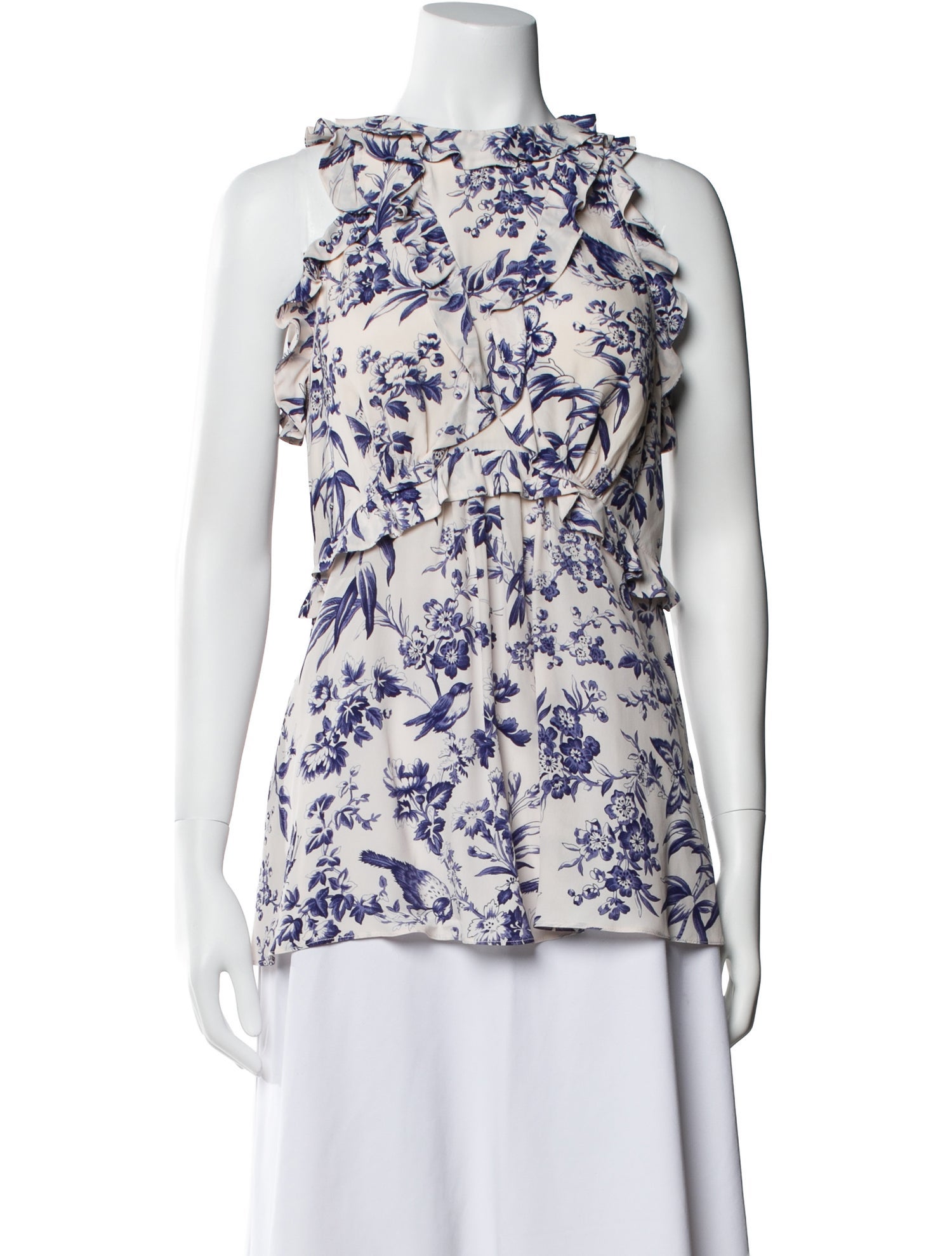 Zimmermann Floral Print Crew Neck Blouse