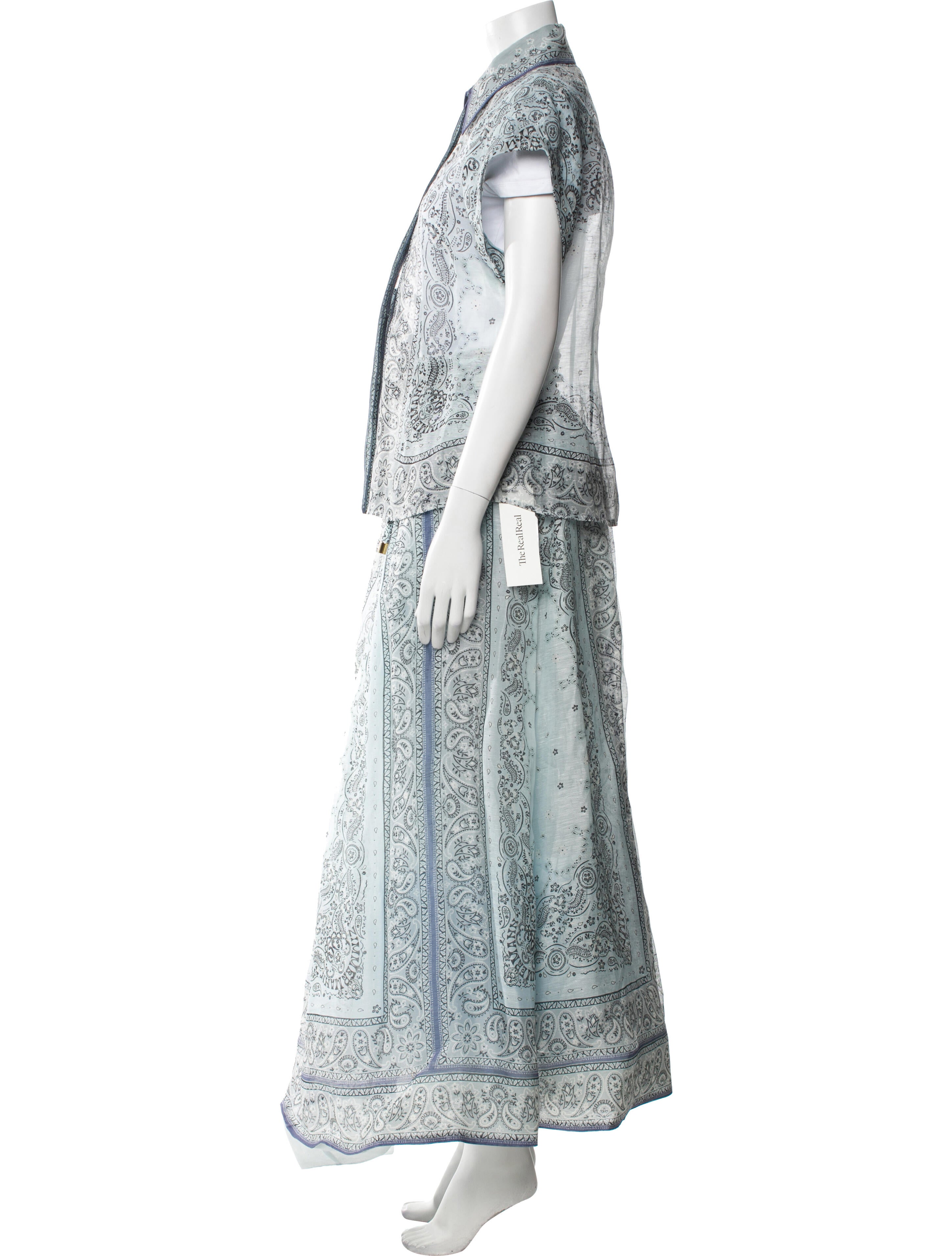 Zimmermann Silk Paisley Print Skirt Set