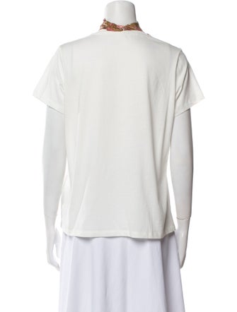 Zimmermann Cowl Neck Short Sleeve T-Shirt