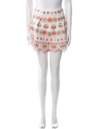 Zimmermann Printed Mini Shorts