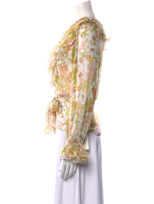 Zimmermann Silk Floral Print Blouse