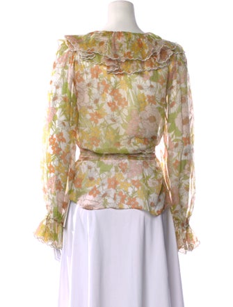 Zimmermann Silk Floral Print Blouse