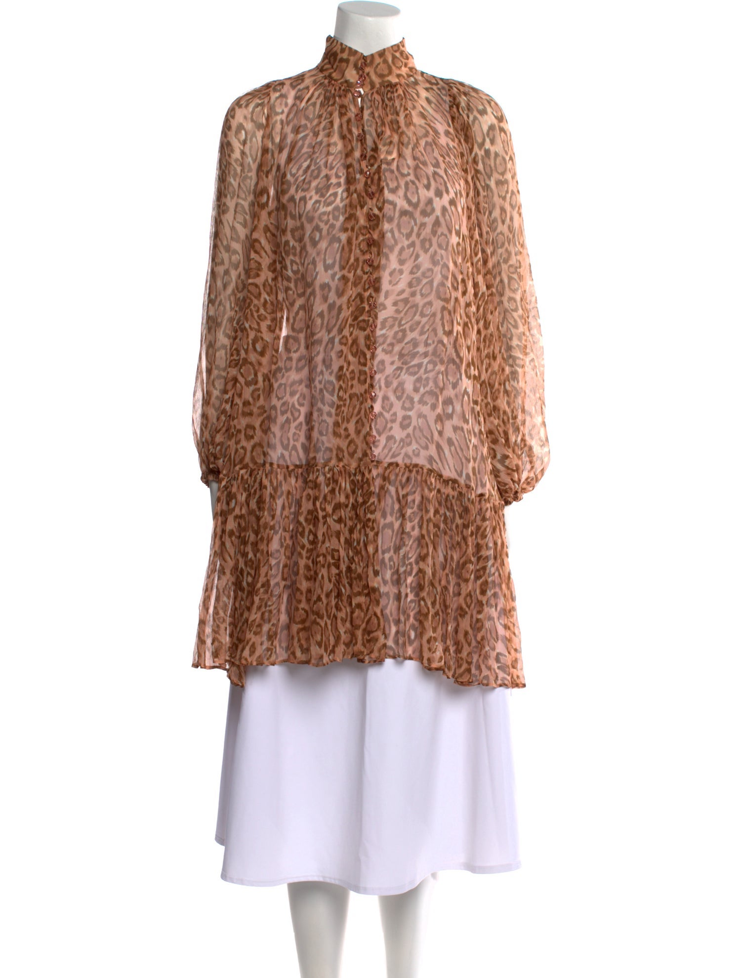 Zimmermann Silk Animal Print Tunic