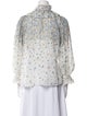 Zimmermann Floral Print Mock Neck Top