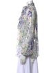 Zimmermann Floral Print Mock Neck Blouse
