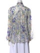 Zimmermann Floral Print Mock Neck Blouse
