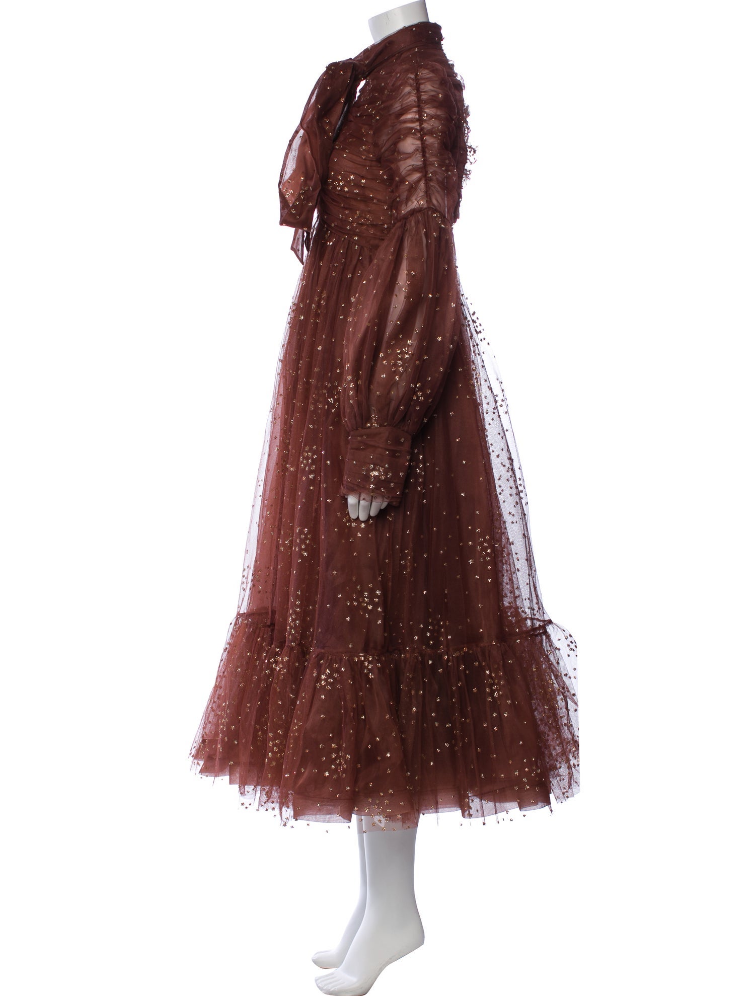 Zimmermann Mock Neck Long Dress