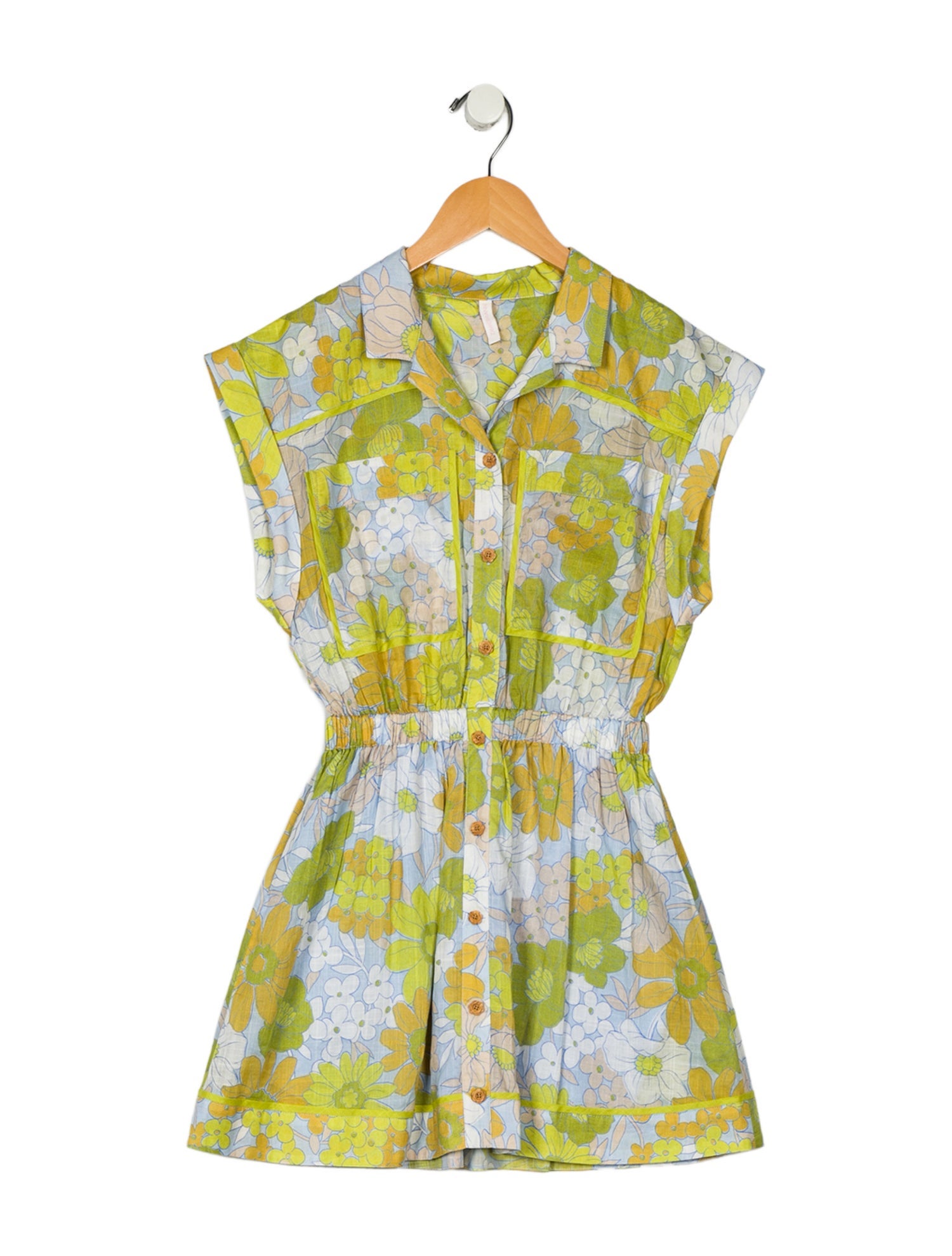 Zimmermann Girls' Floral Printed Sleeveless Dress