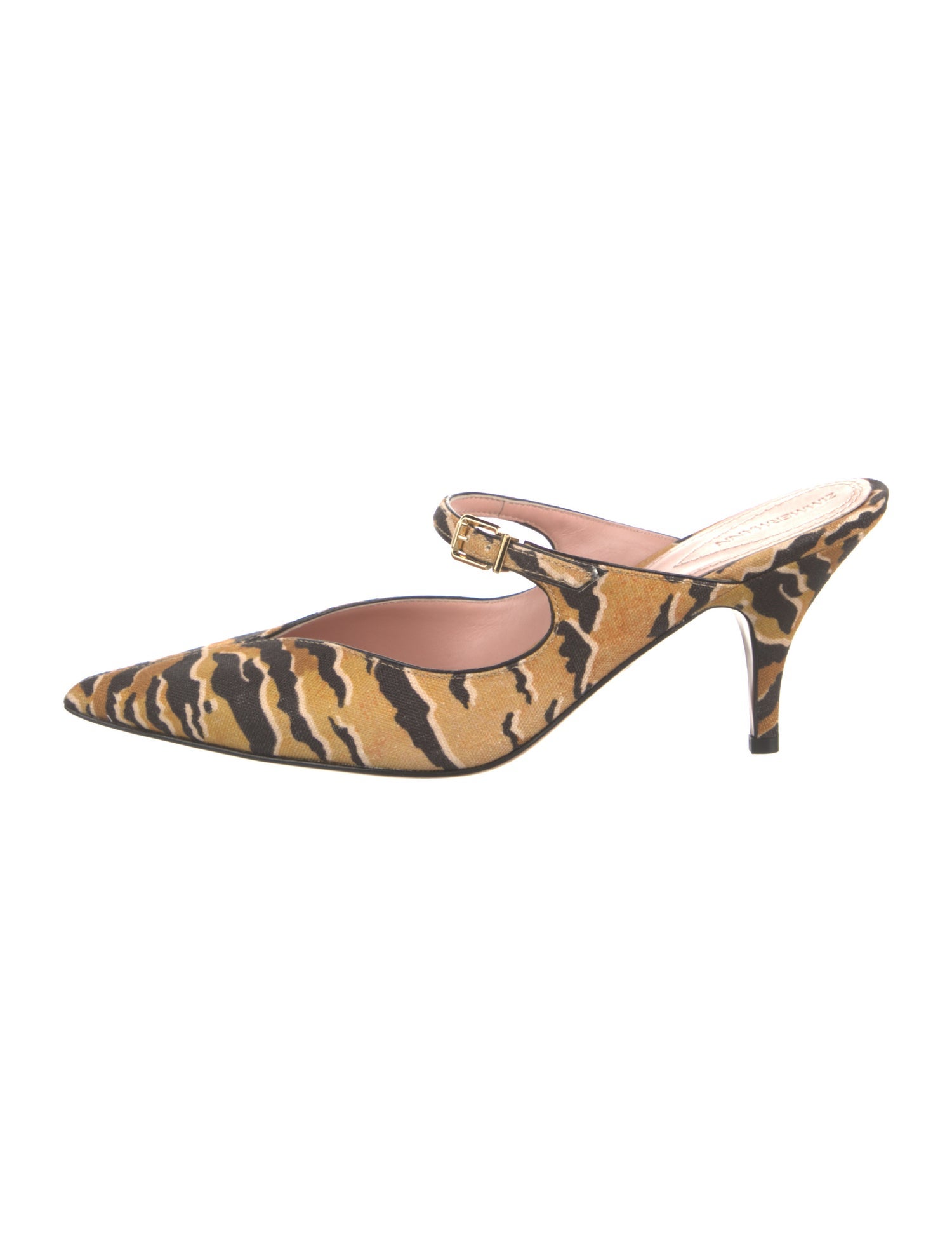 Zimmermann Canvas Animal Print Mules