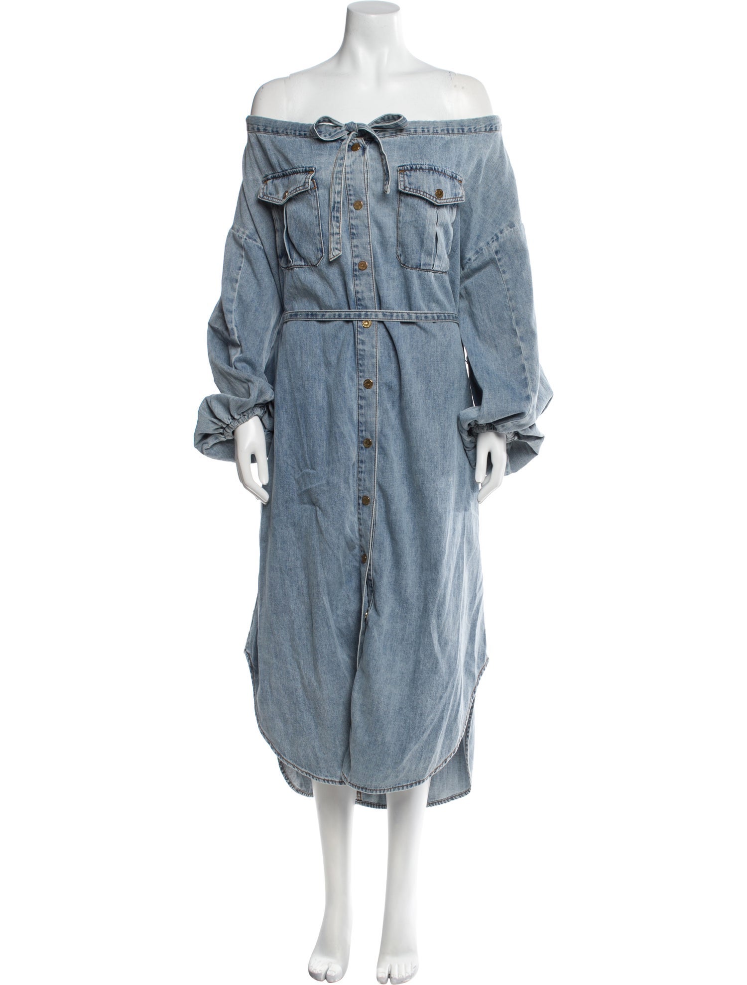 Zimmermann Off-The-Shoulder Midi Length Dress