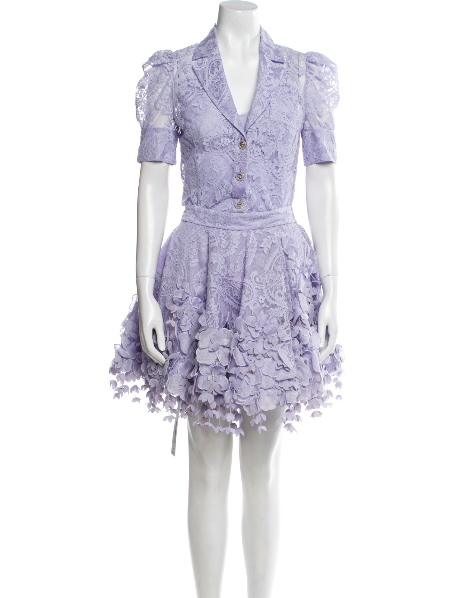 Zimmermann Lace Pattern Skirt Set