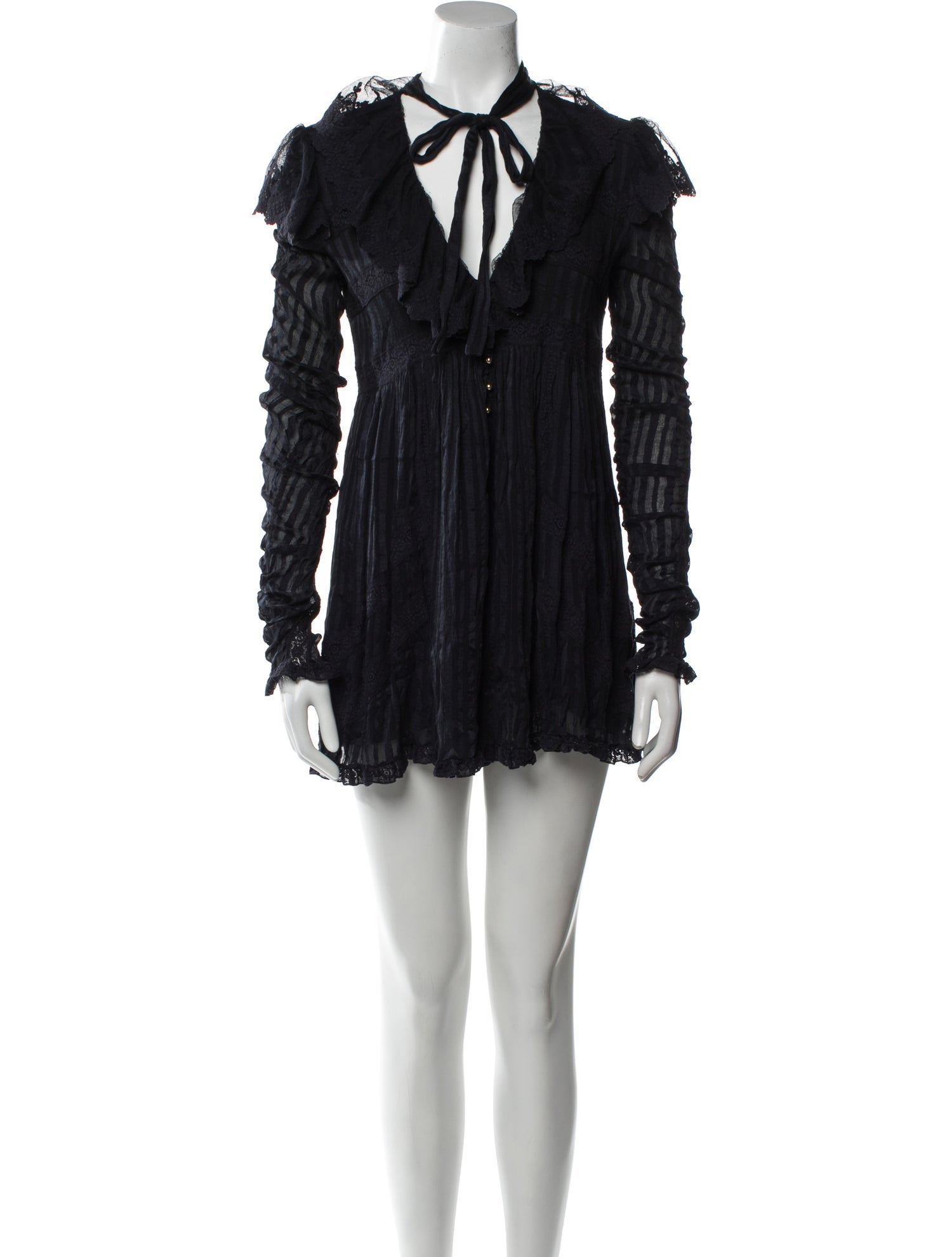 Zimmermann Silk Tie Neck Romper