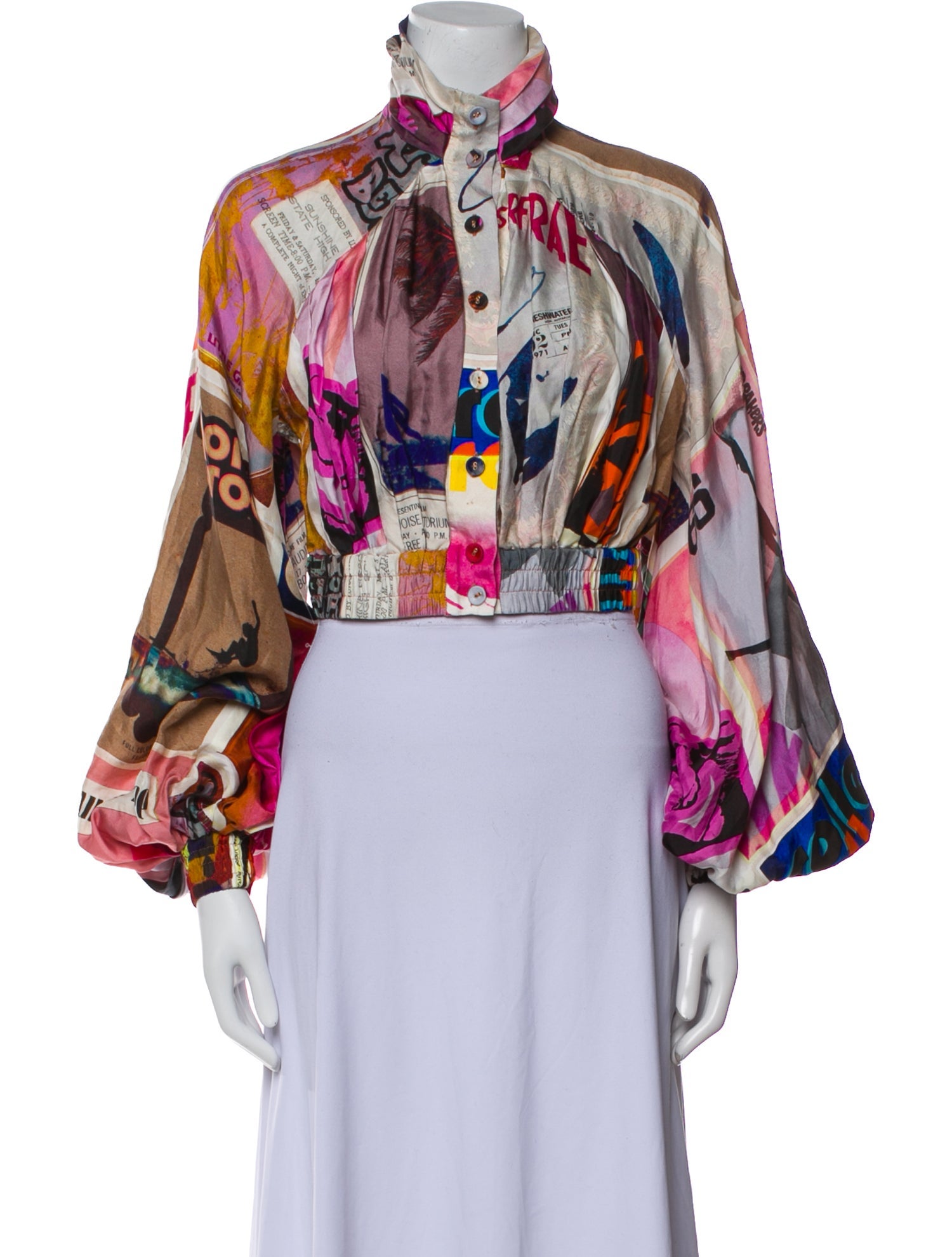 Zimmermann Silk Printed Crop Top