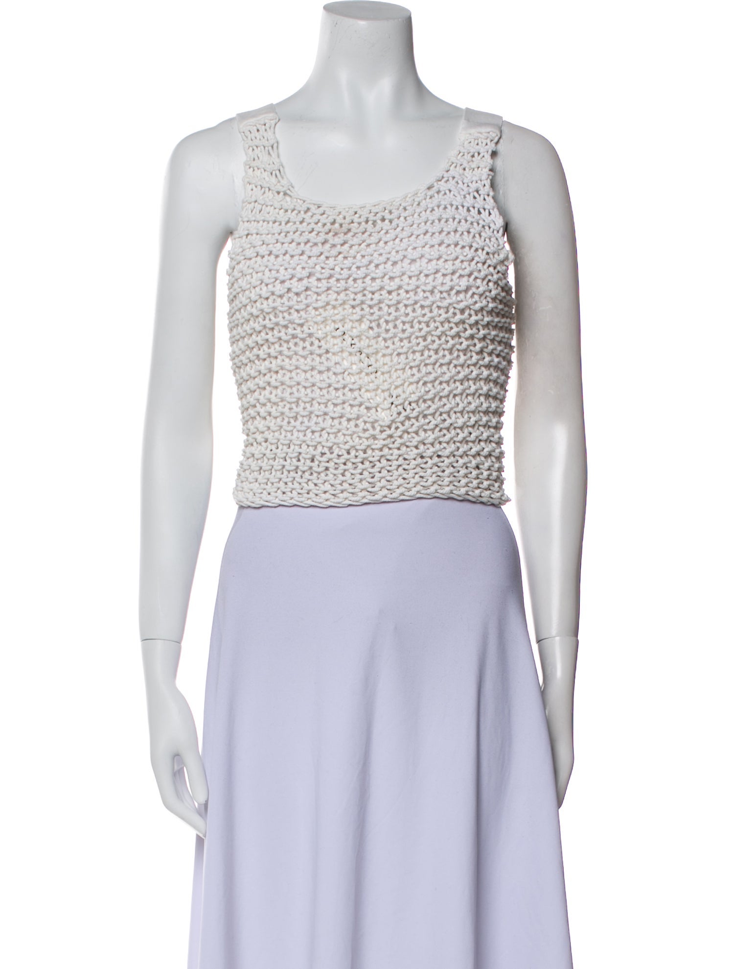 Zimmermann Scoop Neck Sleeveless Crop Top