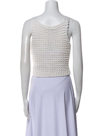Zimmermann Scoop Neck Sleeveless Crop Top