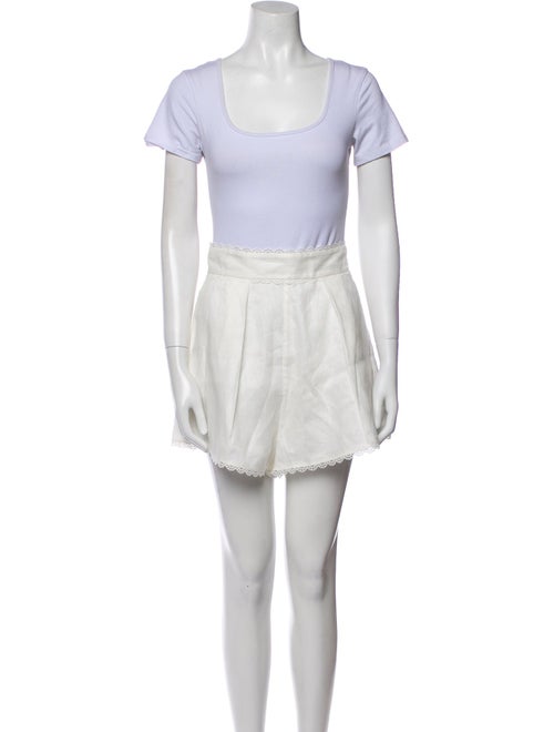 Zimmermann Linen Lace Pattern Short Set