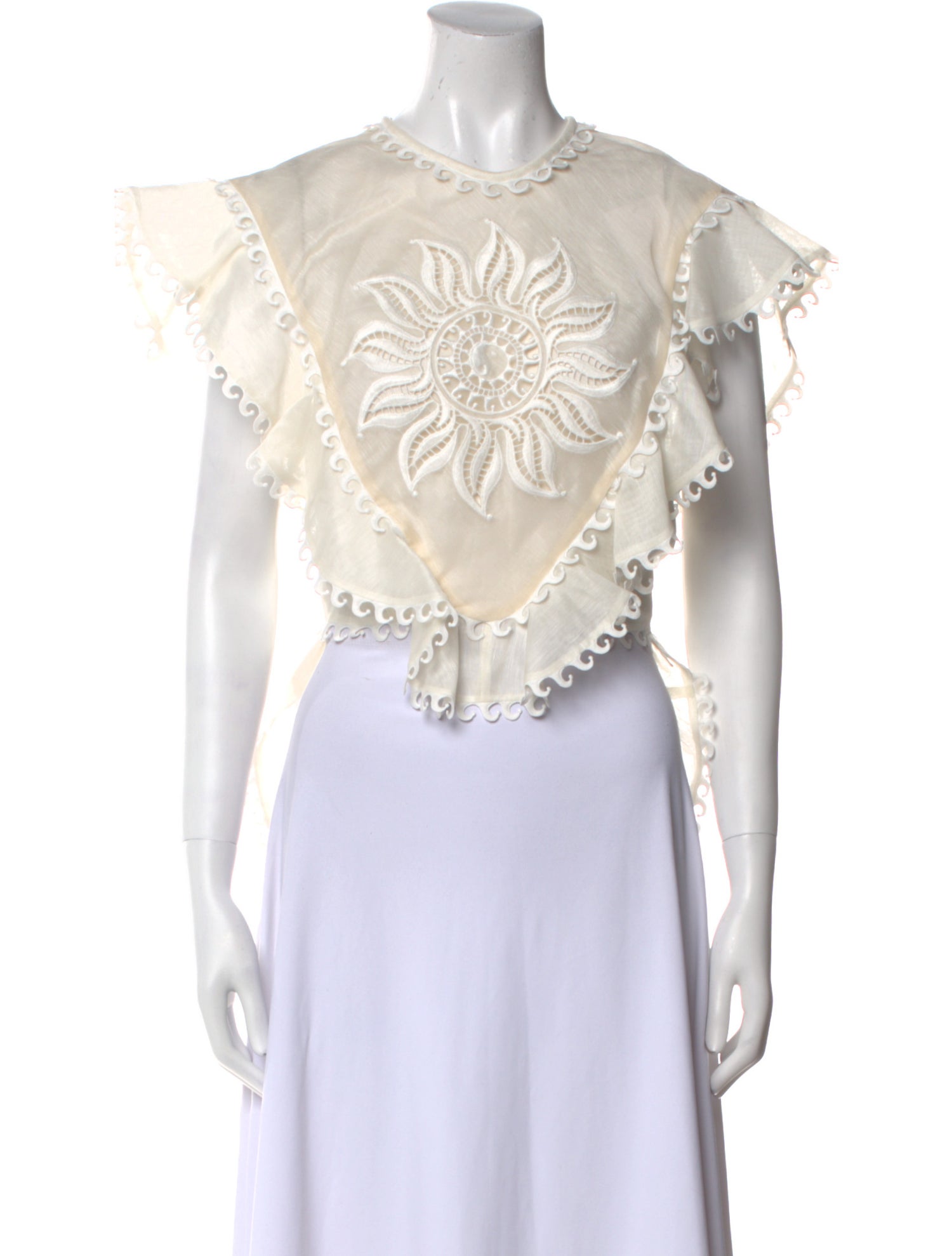 Zimmermann Linen Crew Neck Crop Top w/ Tags