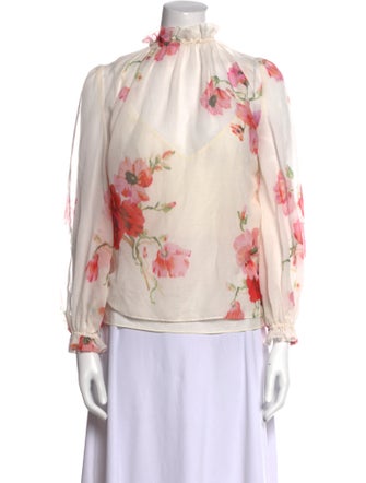 Zimmermann Silk Floral Print Blouse