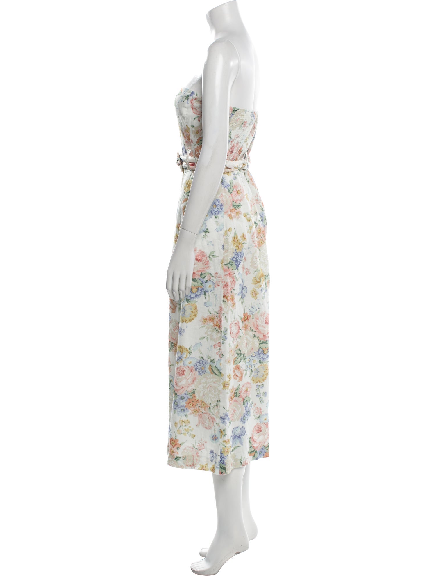 Zimmermann Linen Floral Print Jumpsuit