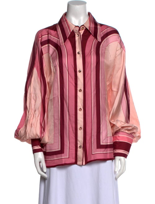 Zimmermann Silk Printed Button-Up Top