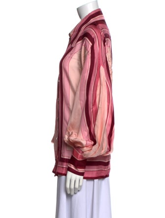 Zimmermann Silk Printed Button-Up Top