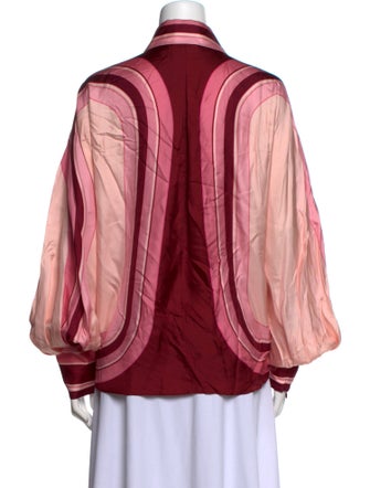 Zimmermann Silk Printed Button-Up Top