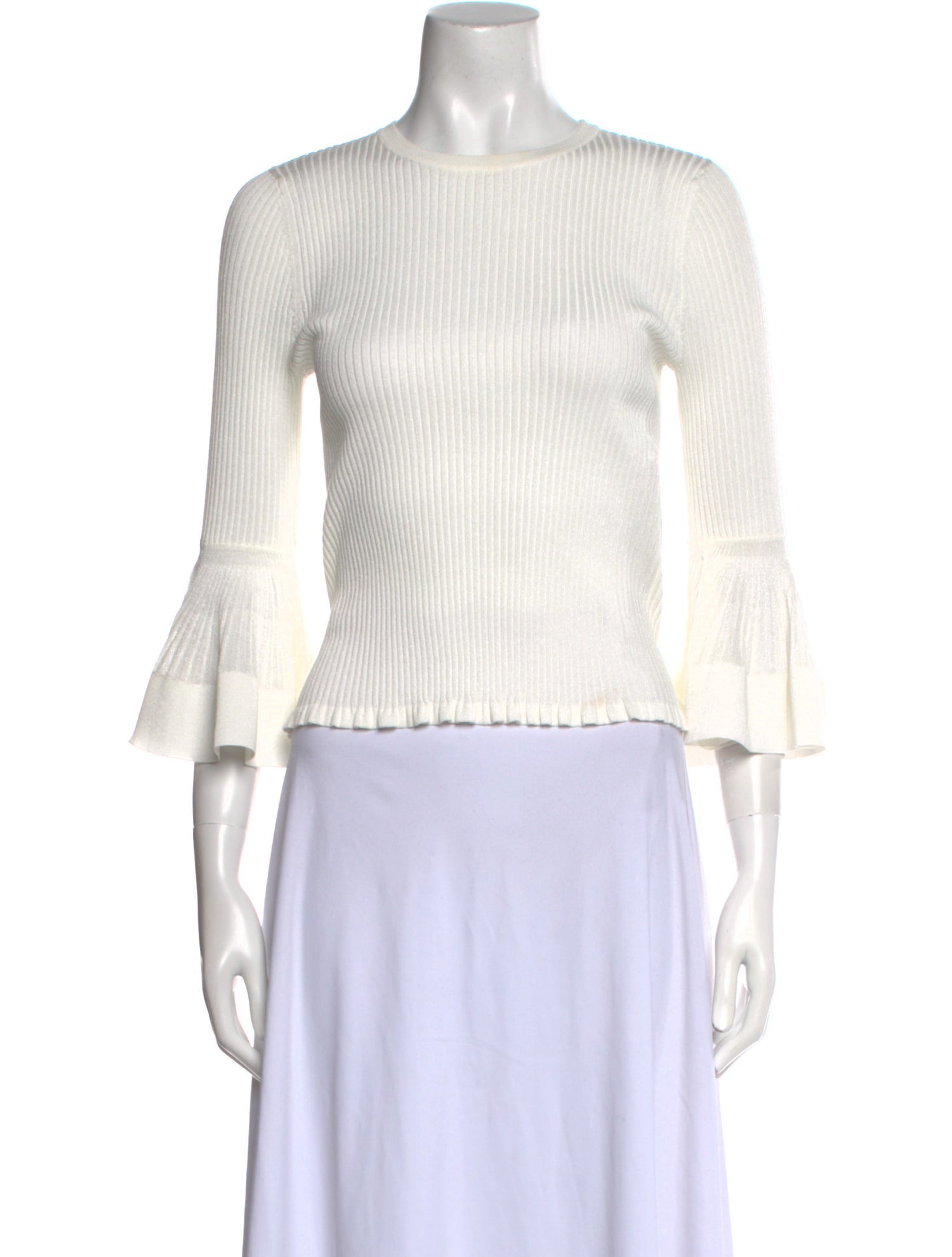 Zimmermann Crew Neck Three-Quarter Sleeve Crop Top w/ Tags