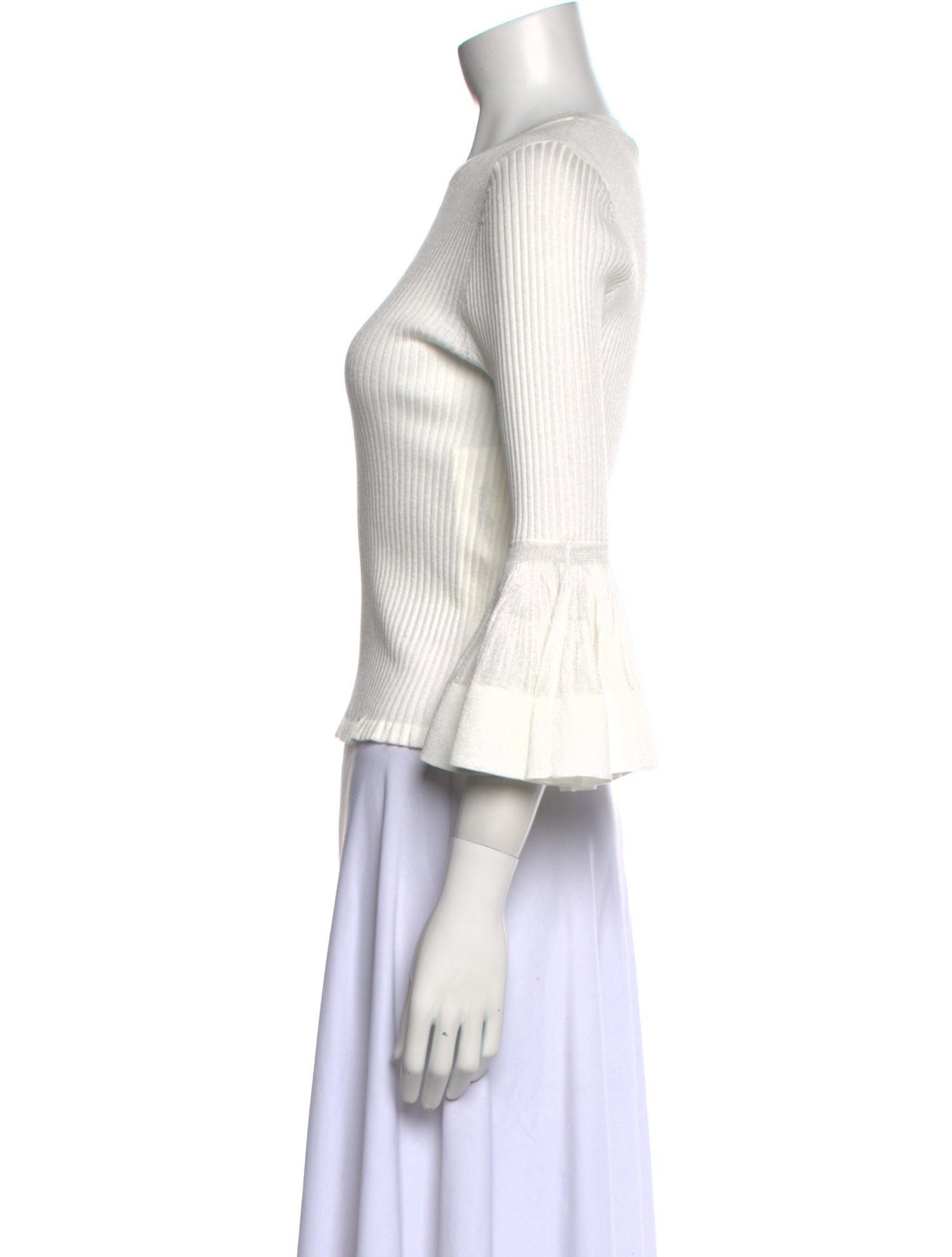 Zimmermann Crew Neck Three-Quarter Sleeve Crop Top w/ Tags