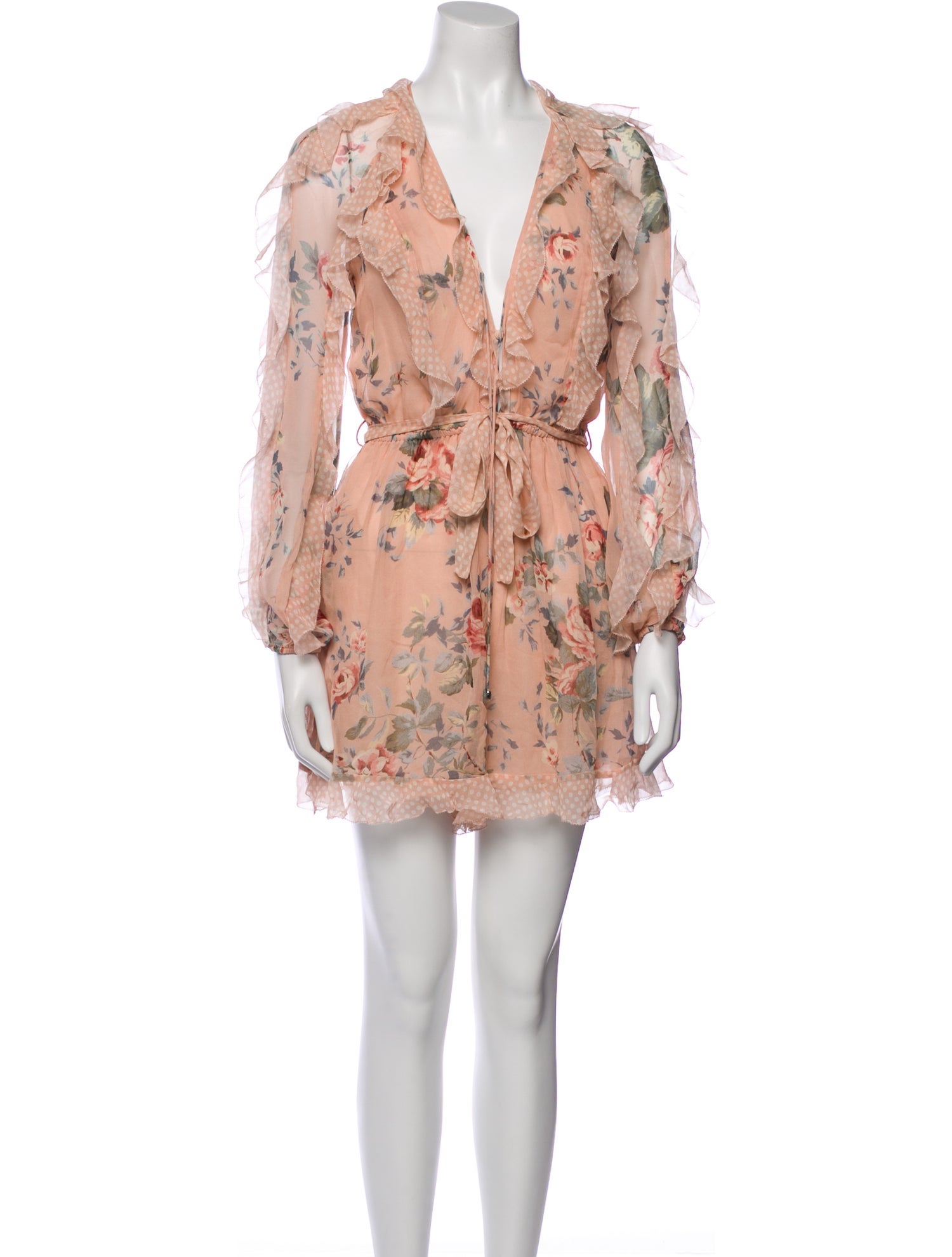 Zimmermann Silk Floral Print Romper