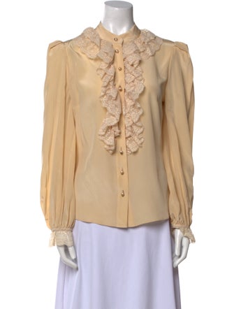 Zimmermann Silk Mock Neck Blouse