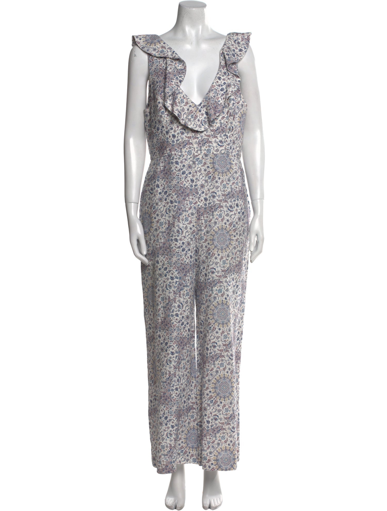Zimmermann Linen Printed Jumpsuit
