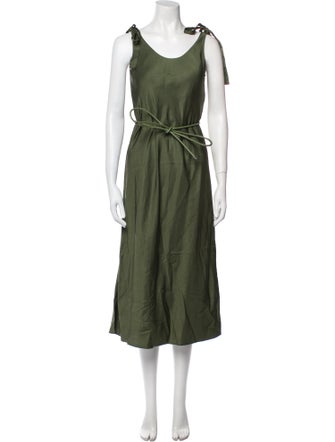 Zimmermann Scoop Neck Midi Length Dress