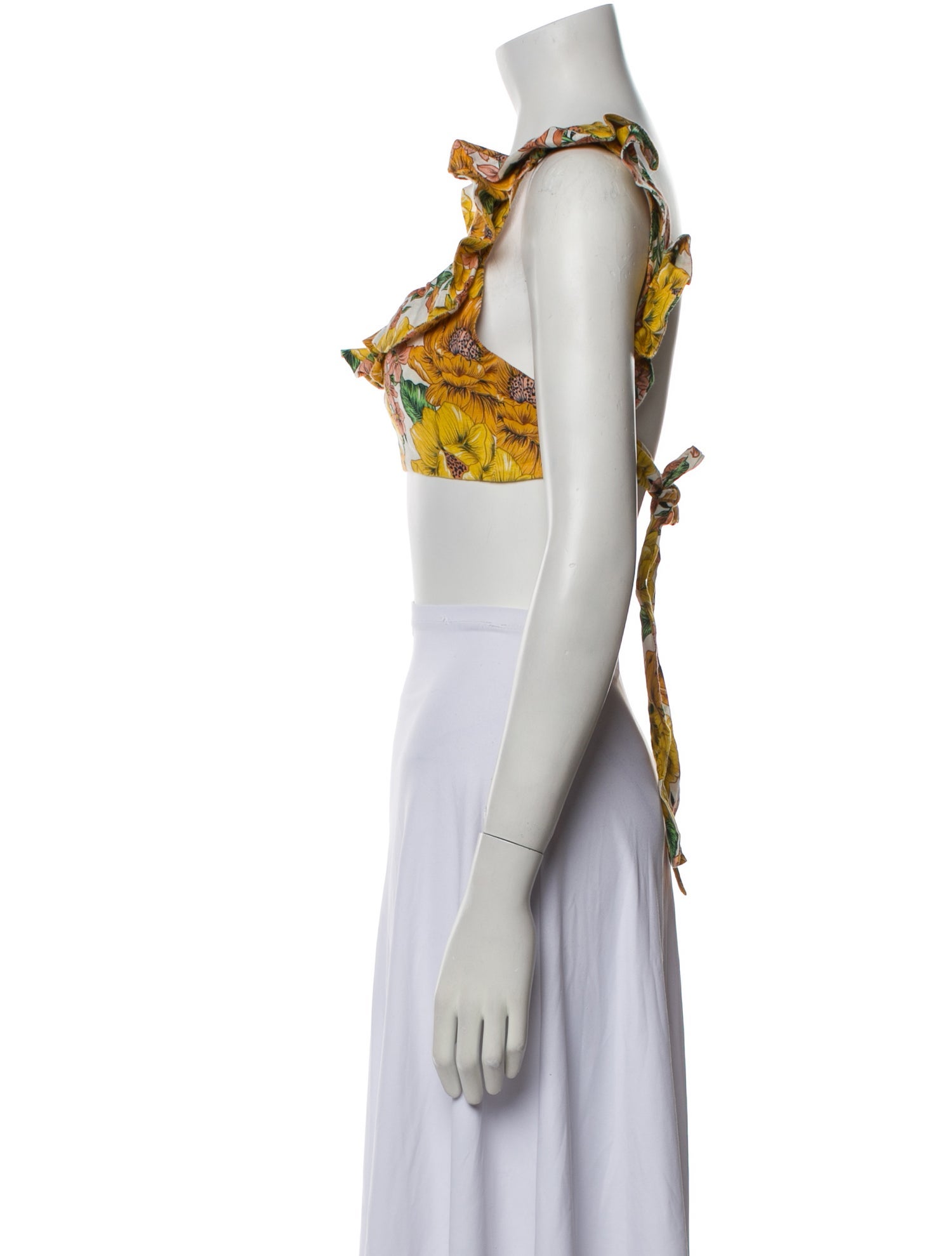 Zimmermann Linen Printed Crop Top