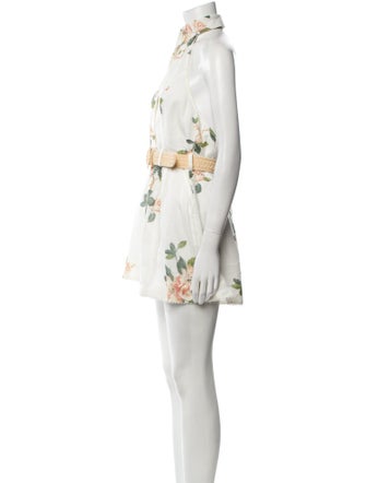 Zimmermann Linen Floral Print Romper