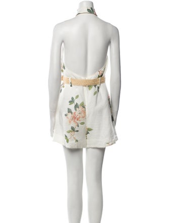 Zimmermann Linen Floral Print Romper