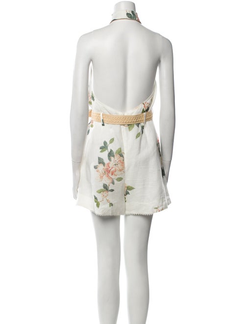 Zimmermann Linen Floral Print Romper
