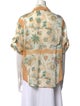 Zimmermann Printed Short Sleeve Button-Up Top